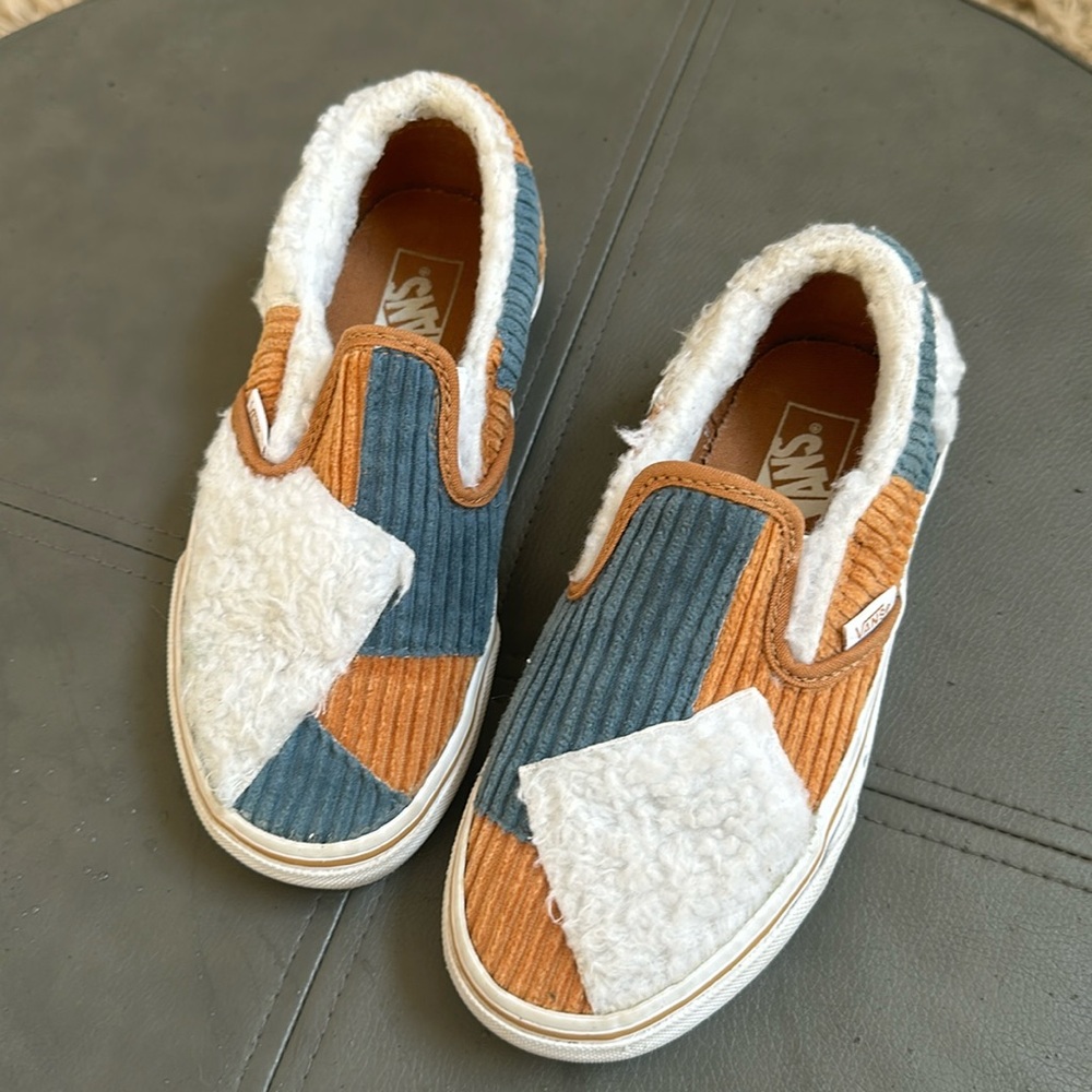 VANS - CLASSIC SLIP-ON SHOES Cozy Cord Multi 1 US 13.5 UK, great condition!